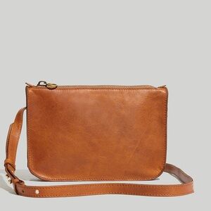 Madewell The Simple Leather Crossbody Bag / purse - tan leather